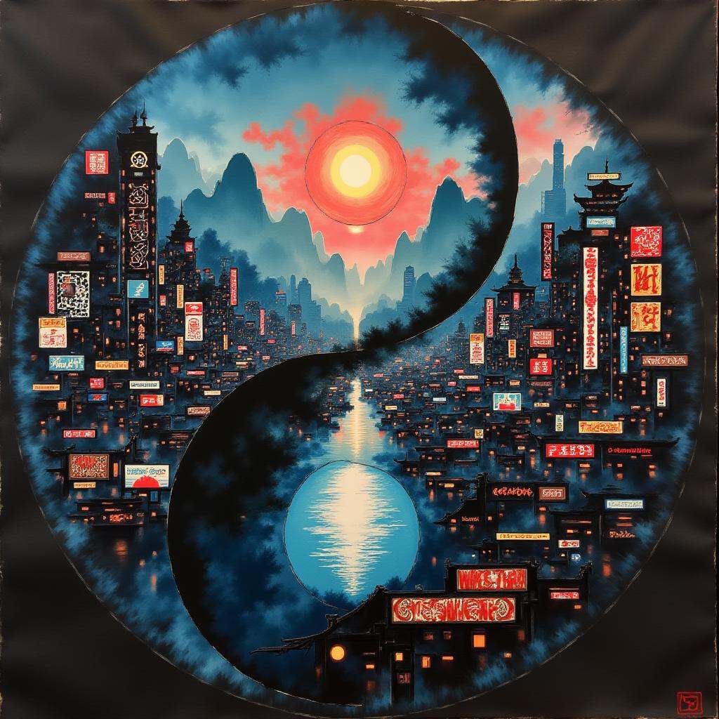 cyberpunk cityscape on Tensor.Art