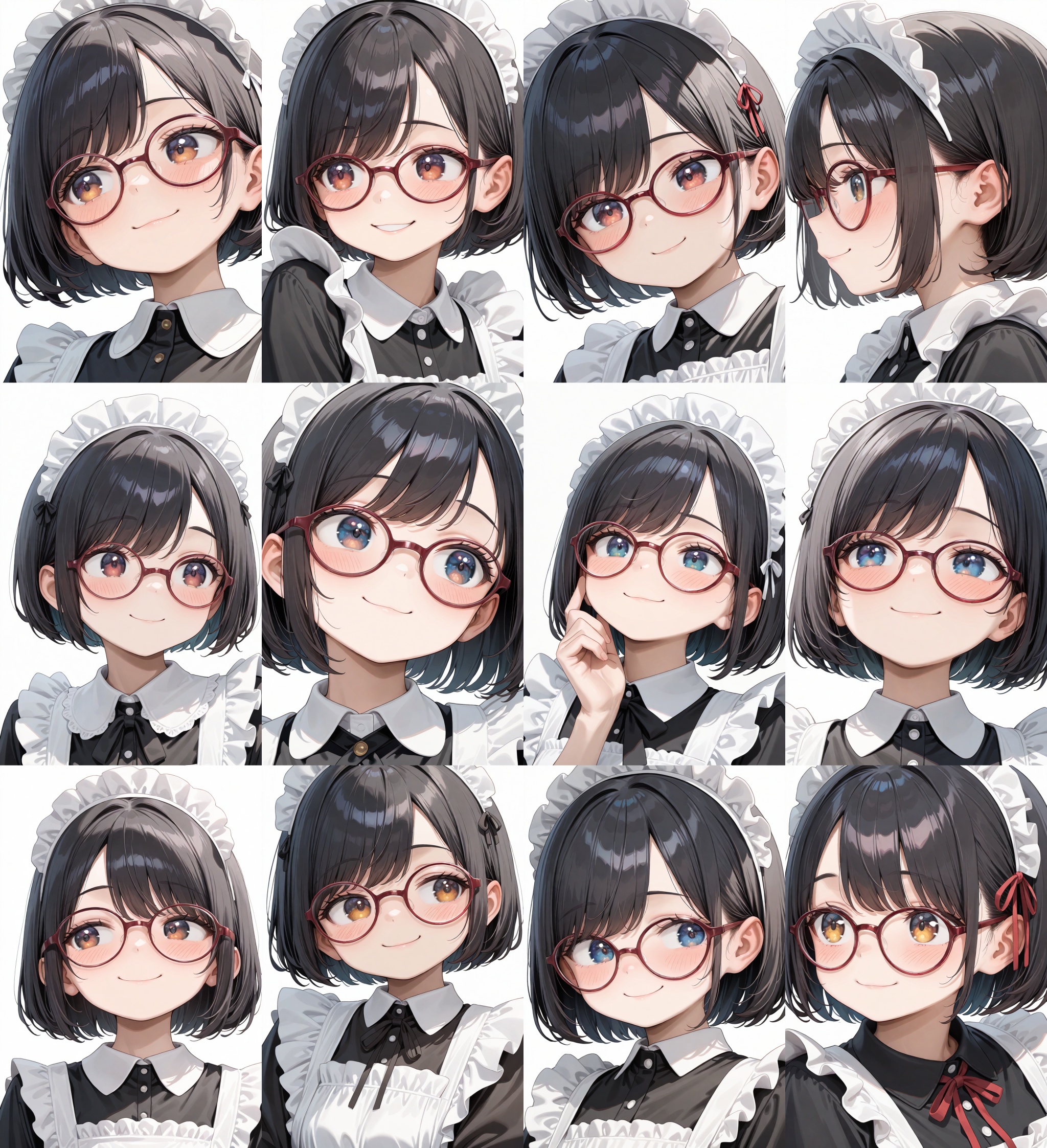 g-boston19s,  glasses,  red-framed eyewear on Tensor.Art