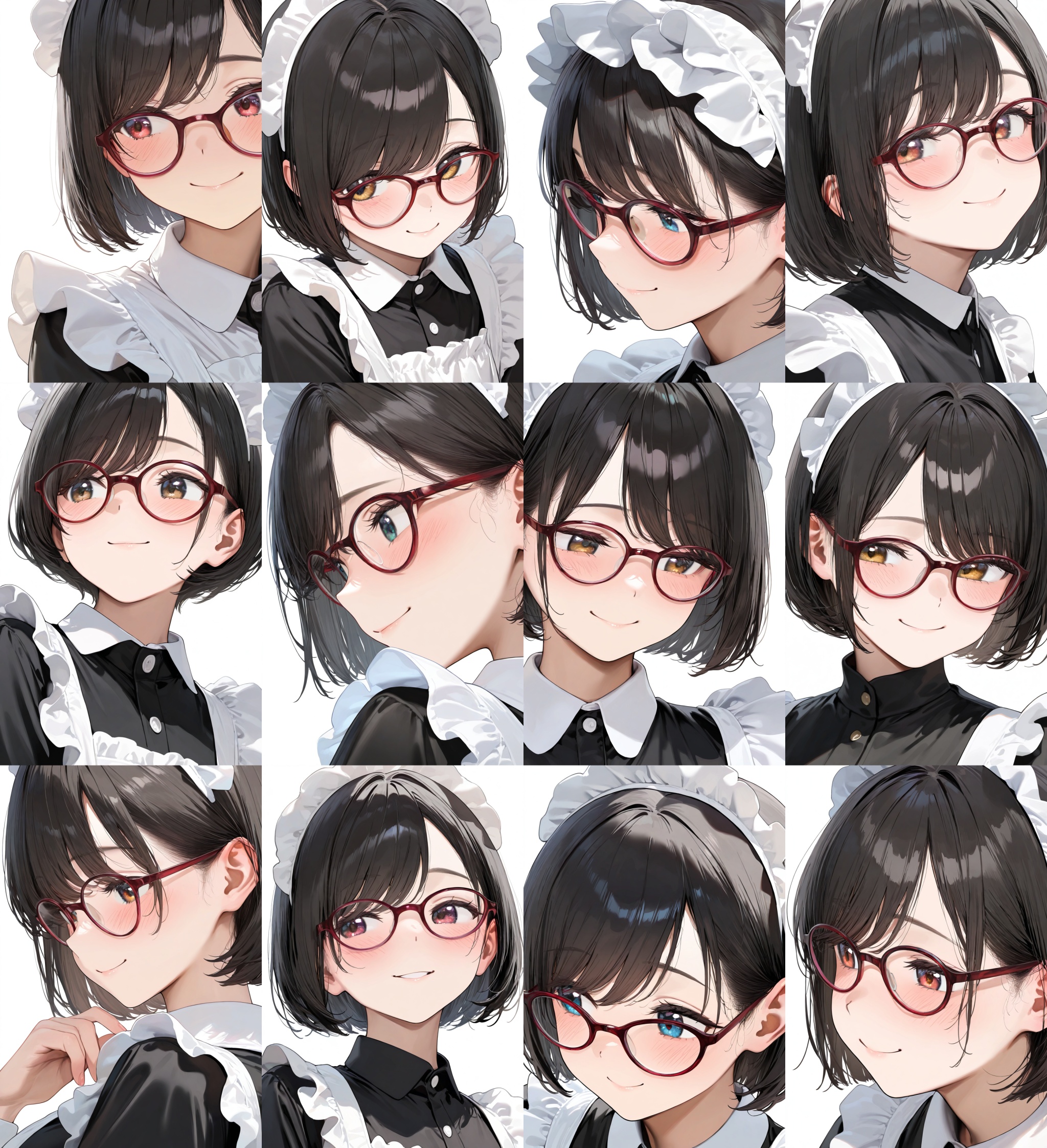 g-boston19s,  glasses,  red-framed eyewear on Tensor.Art