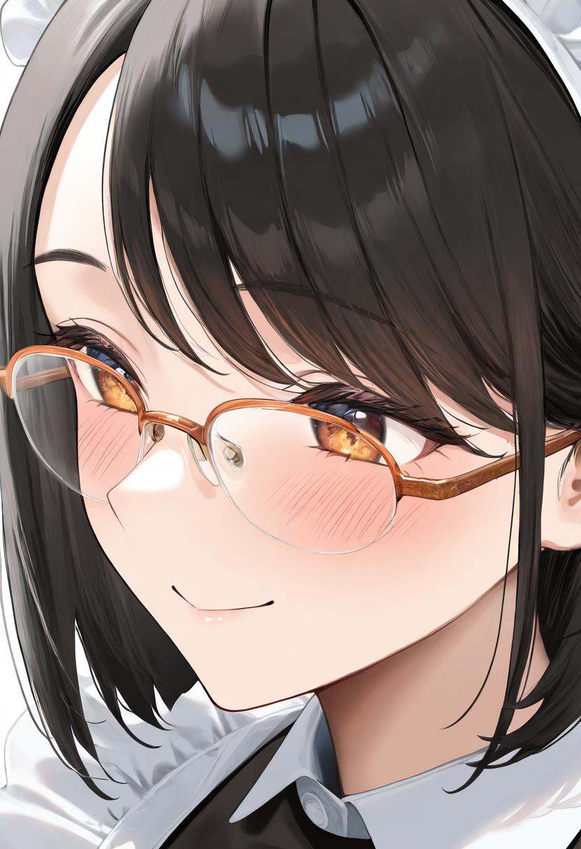 halfrim18A,  over-rim eyewear,  orange-framed eyewear on Tensor.Art
