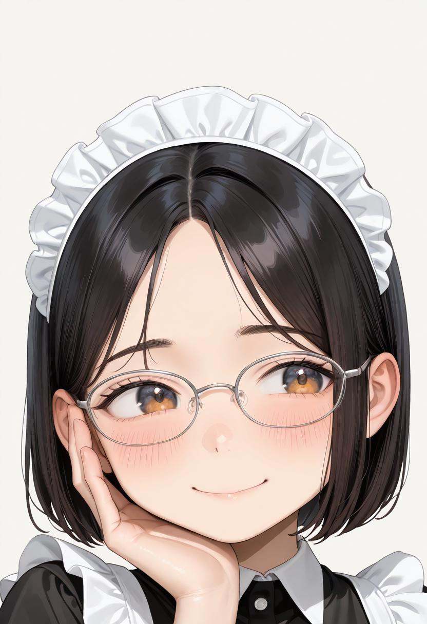 halfrim17s,  glasses,  grey-framed eyewear on Tensor.Art