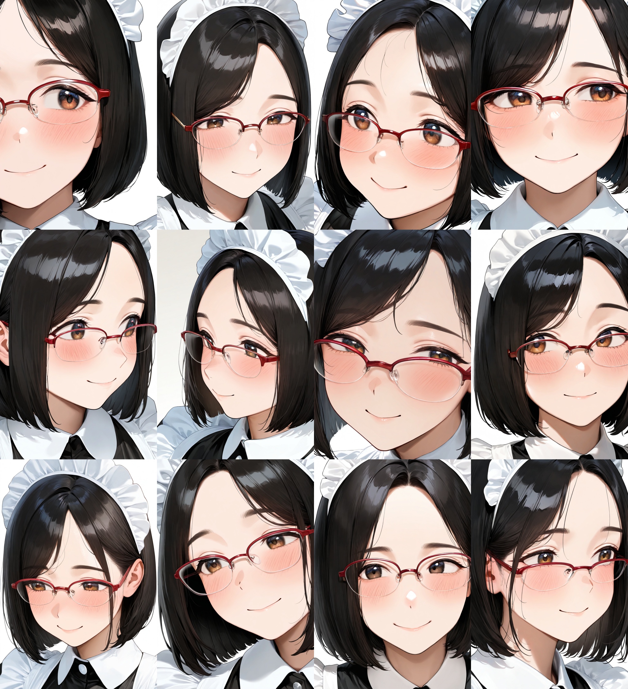halfrim17s,  over-rim eyewear,  red-framed eyewear on Tensor.Art