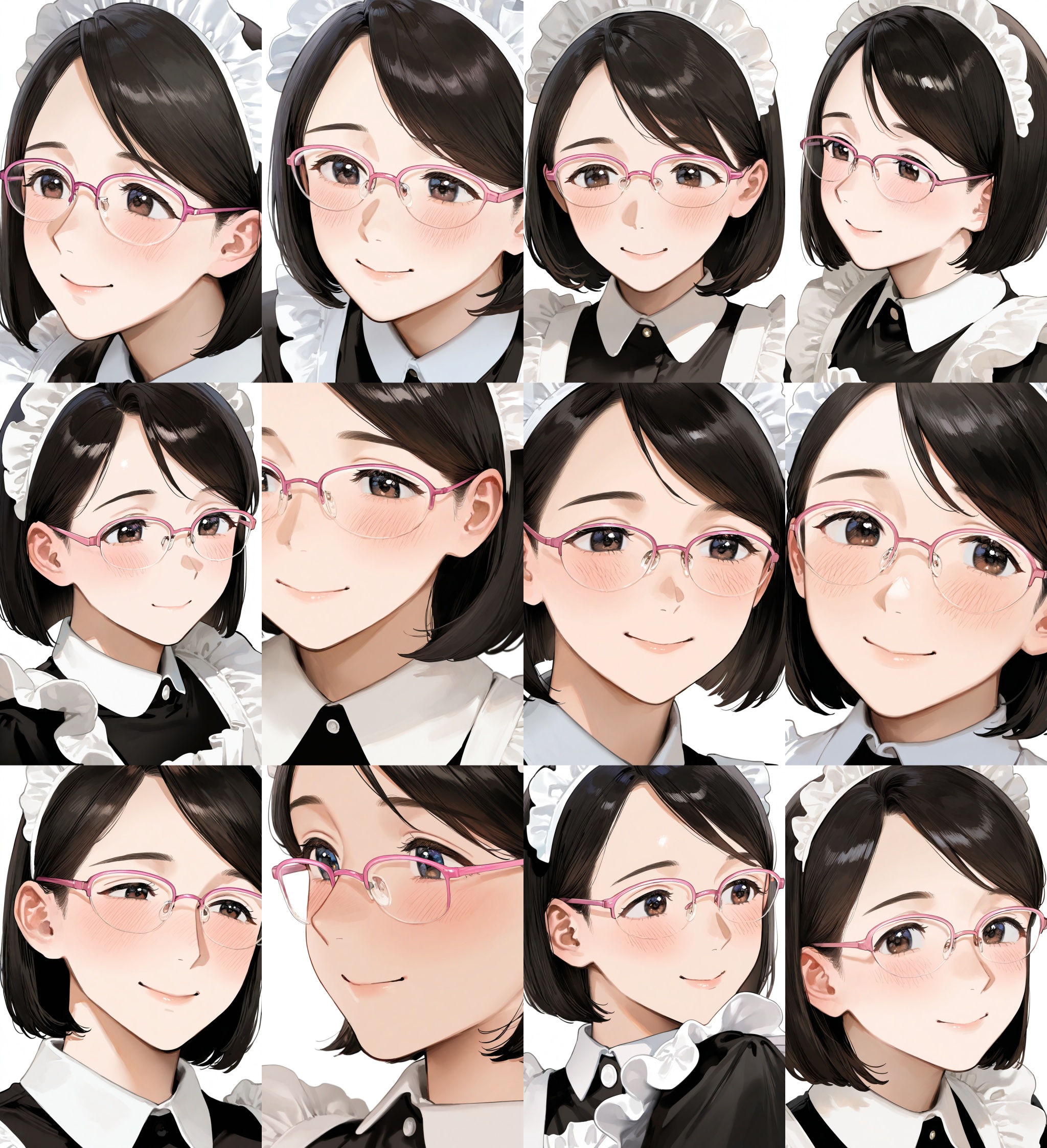 halfrim22A,  over-rim eyewear,  pink-framed eyewear on Tensor.Art