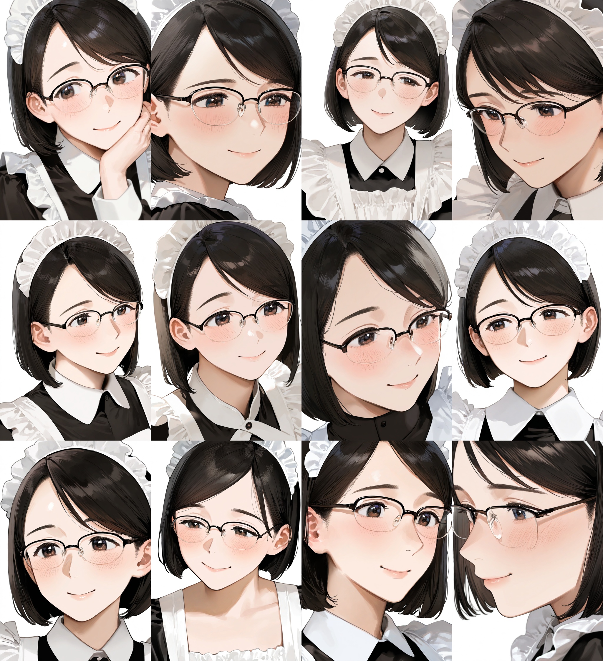 halfrim22A,  over-rim eyewear,  black-framed eyewear on Tensor.Art