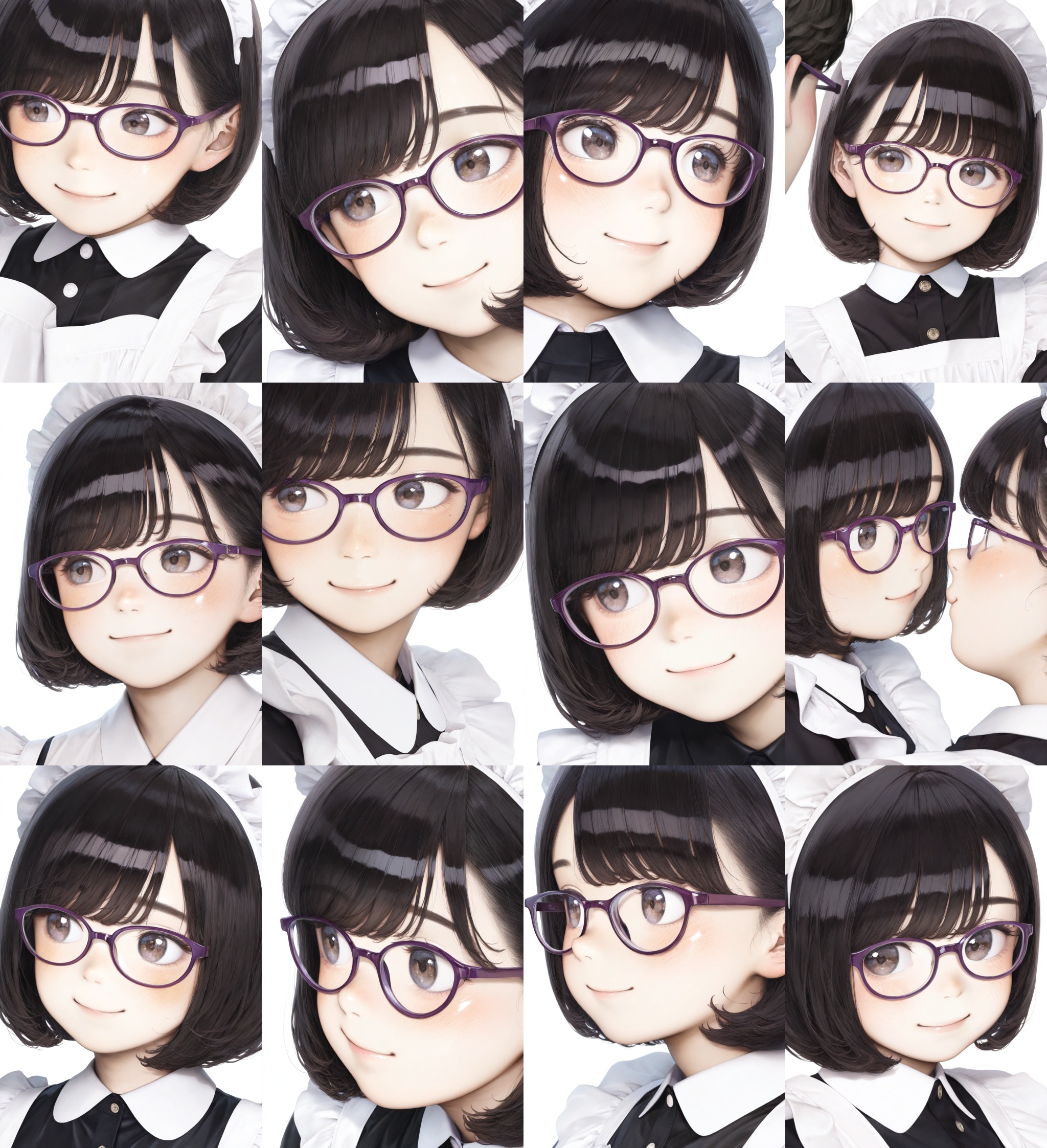 oval_cell,  glasses,  purple-framed eyewear on Tensor.Art
