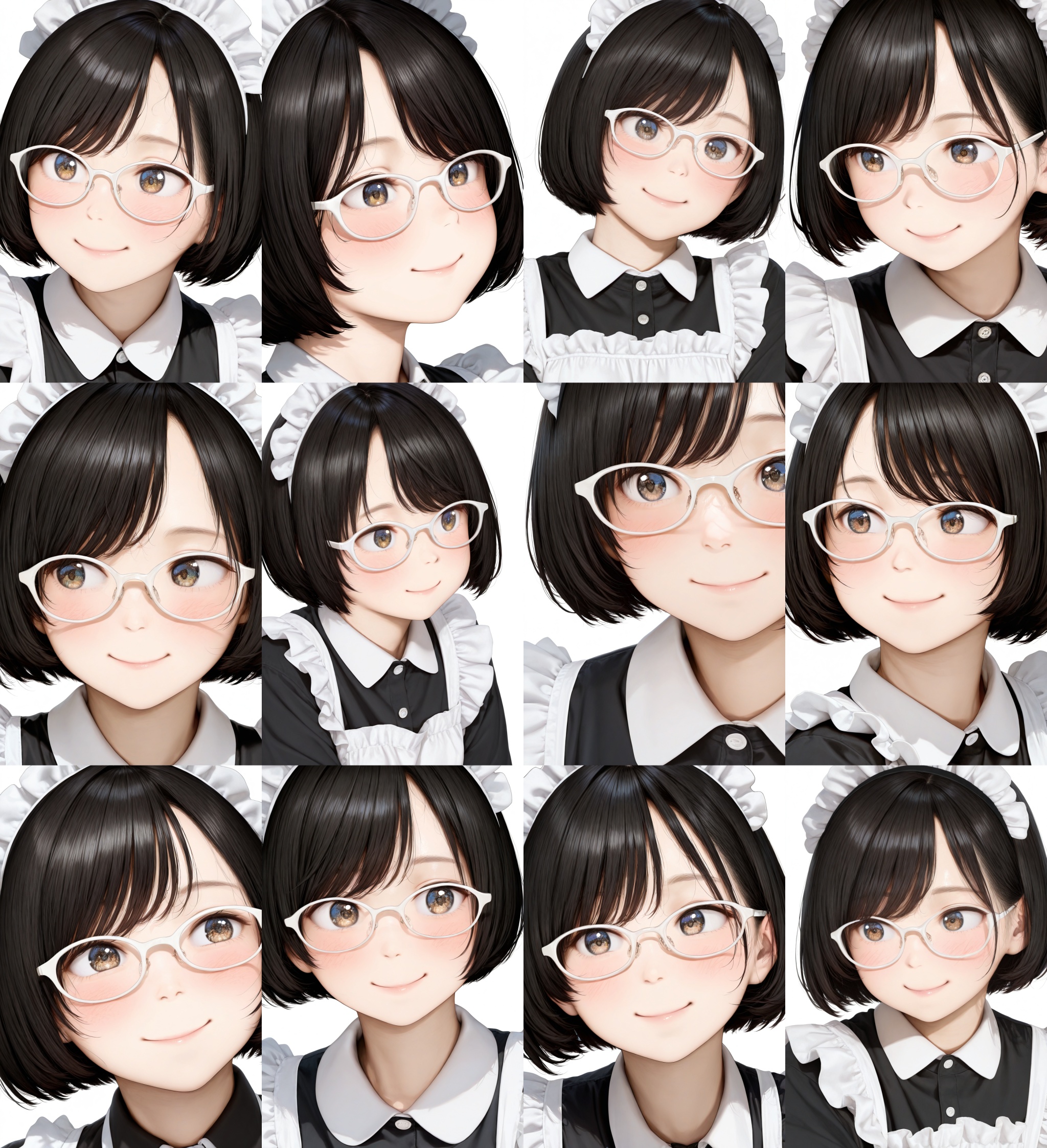 oval_cell,  glasses,  white-framed eyewear on Tensor.Art