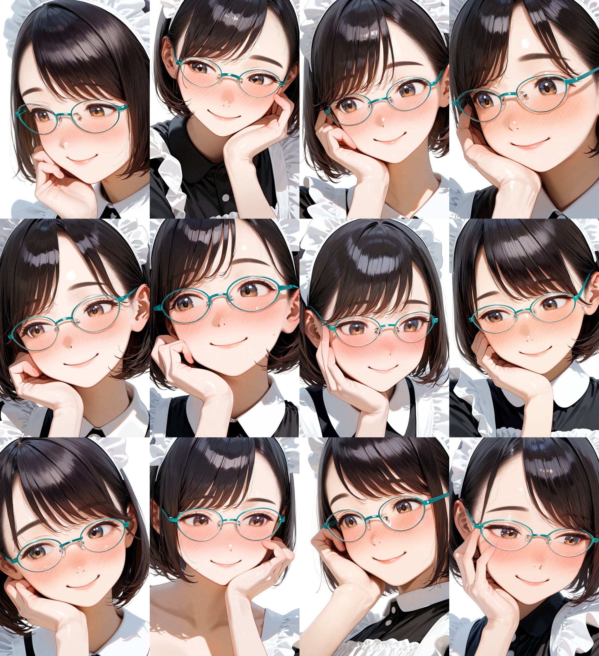 oval_metal2,  glasses,  aqua-framed eyewear on Tensor.Art