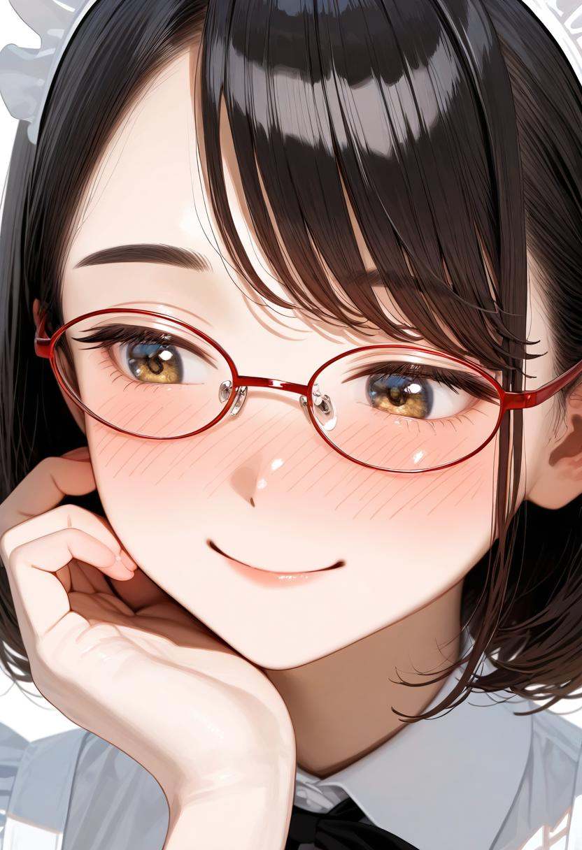 oval_metal2,  glasses,  red-framed eyewear on Tensor.Art