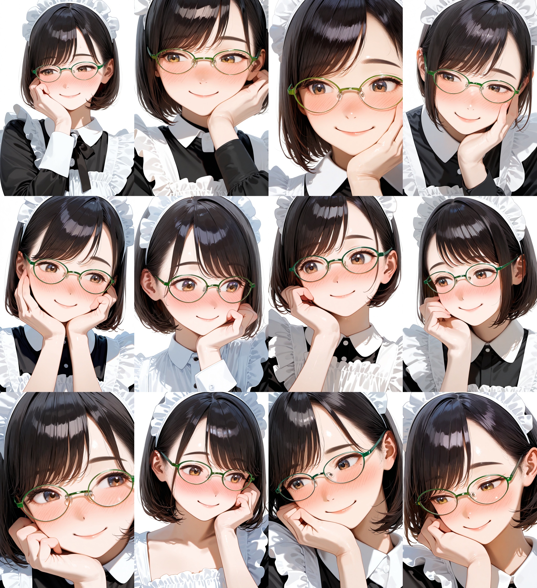 oval_metal2,  glasses,  green-framed eyewear on Tensor.Art