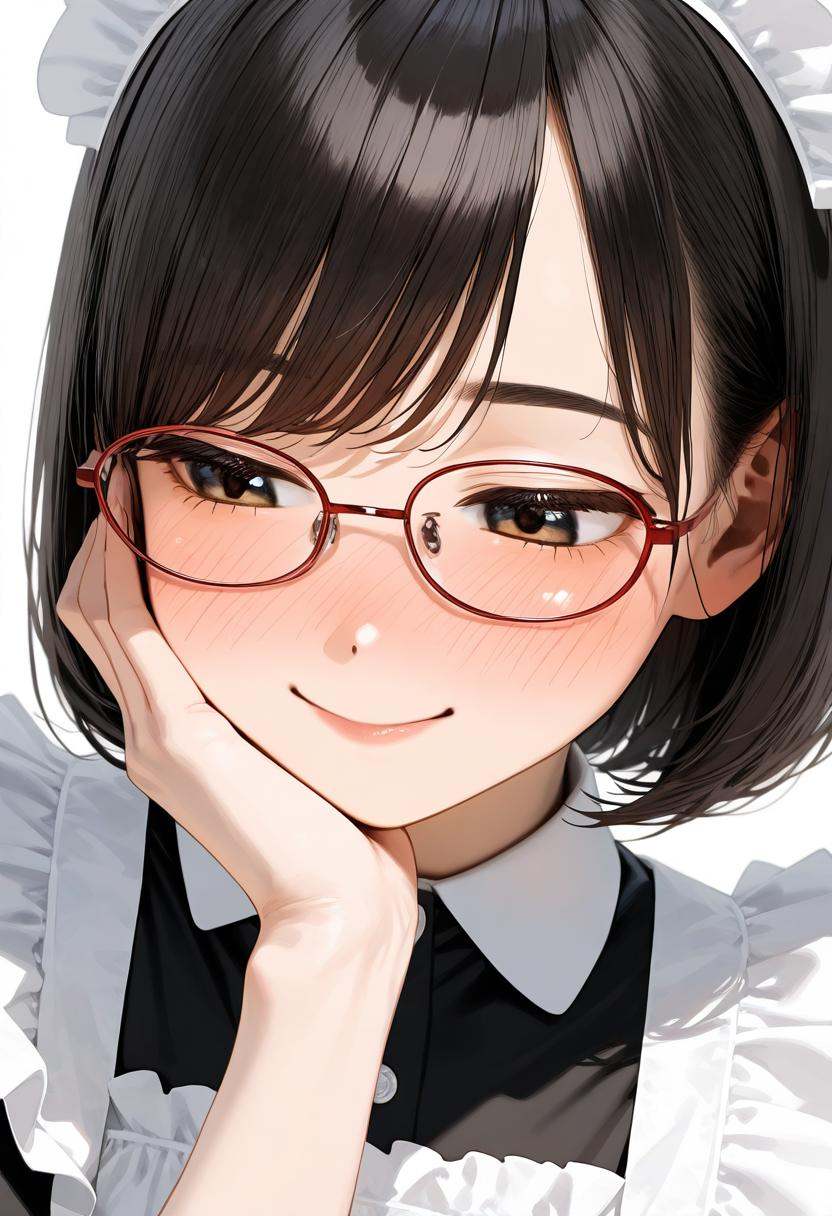 oval_metal1,  glasses,  red-framed eyewear on Tensor.Art