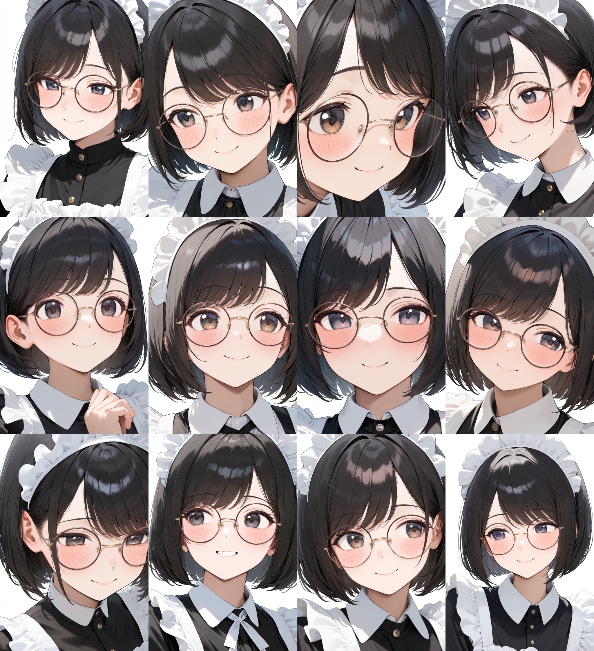 round_glasses22A,  round eyewear,  brown-framed eyewear on Tensor.Art