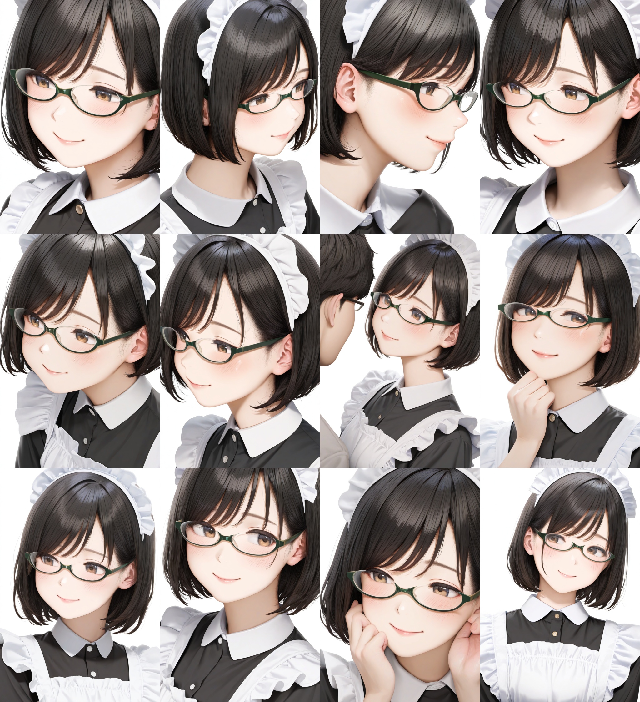 underrim_cell,  under-rim eyewear,  green-framed eyewear on Tensor.Art