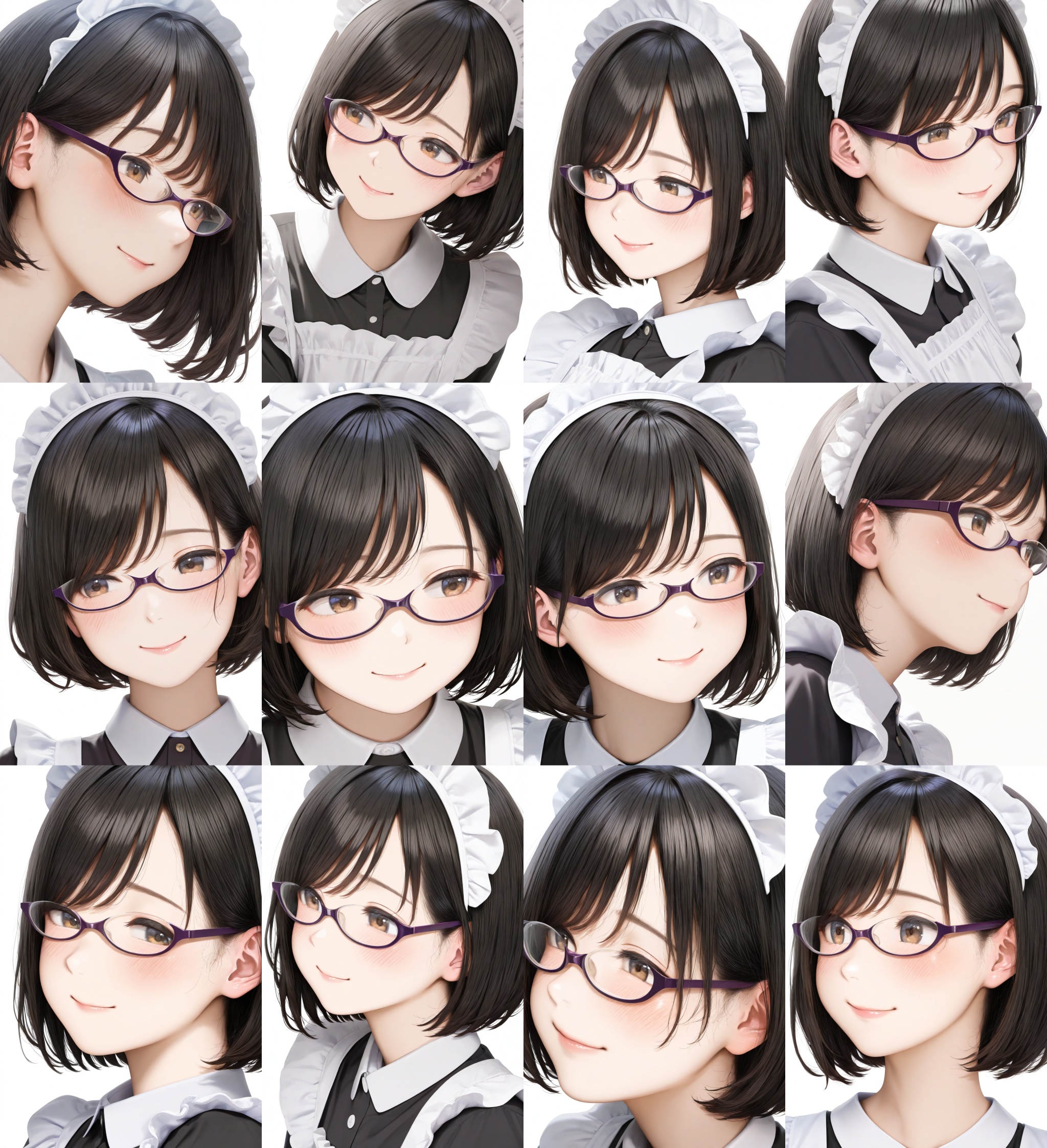 underrim_cell,  under-rim eyewear,  purple-framed eyewear on Tensor.Art