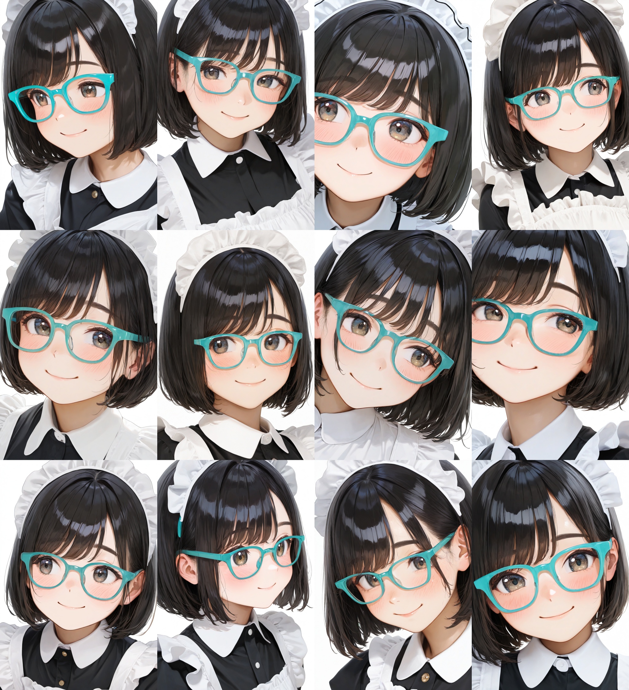 Wellington22A,  glasses,  aqua-framed eyewear on Tensor.Art
