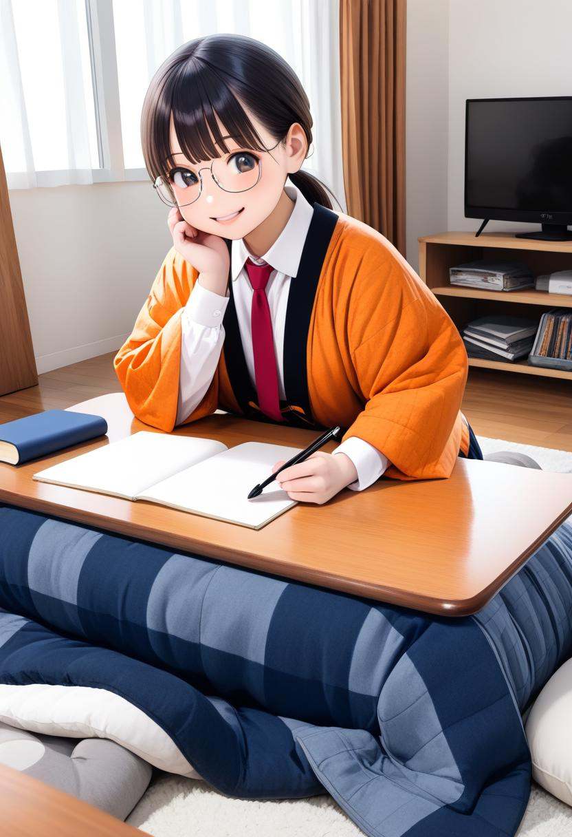 orange hanten,  hanten \(clothes\),  1girl on Tensor.Art