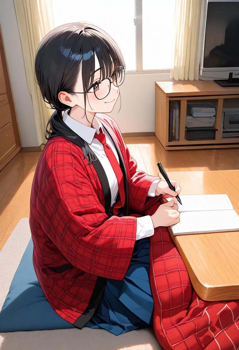 red hanten,  hanten \(clothes\),  1girl on Tensor.Art