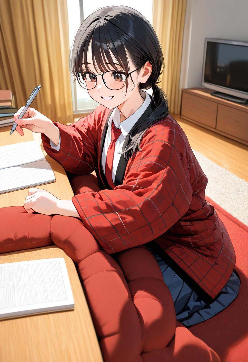 red hanten,  hanten \(clothes\),  1girl on Tensor.Art