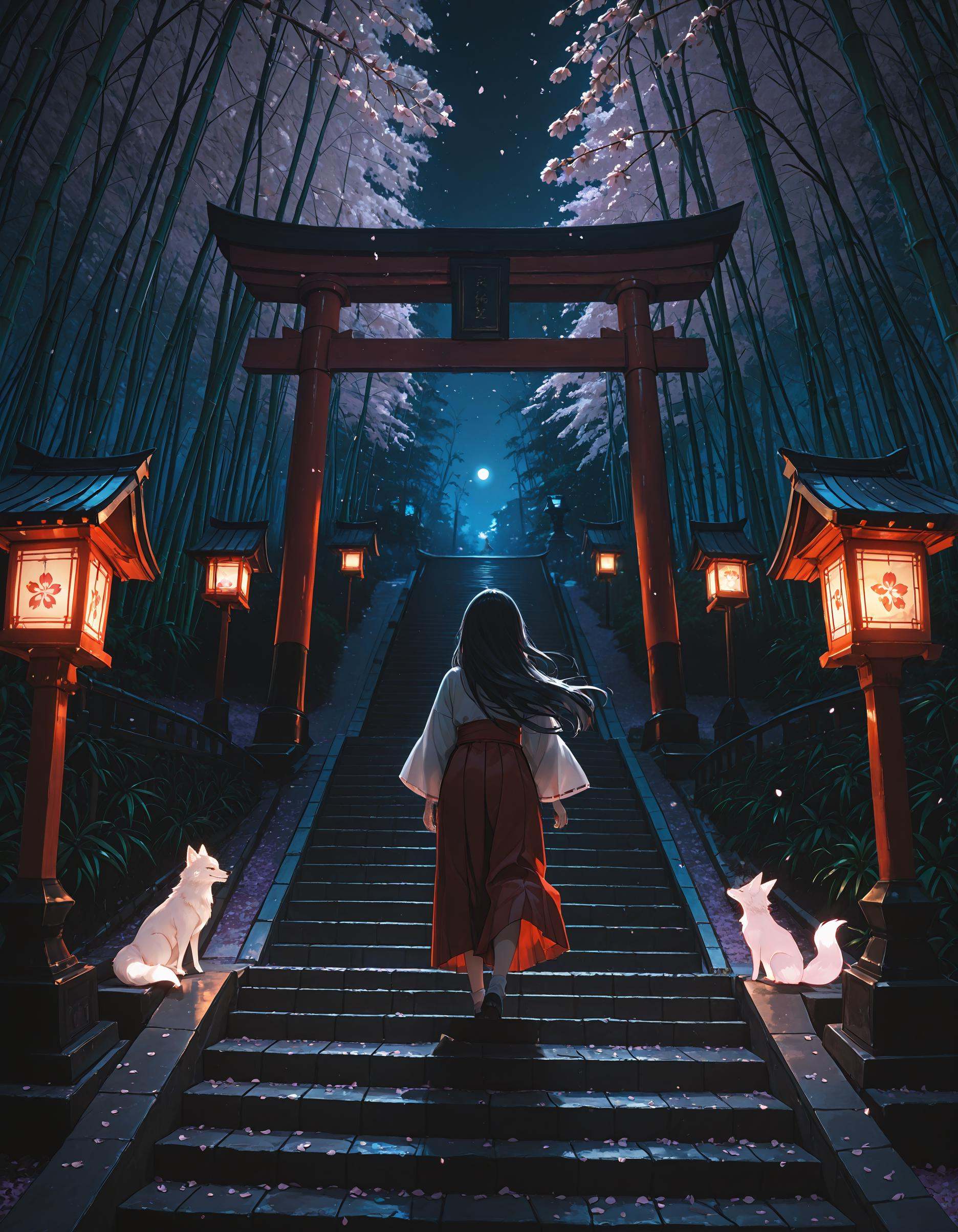 re4lity_sync_illu,  1girl,  stairs on Tensor.Art