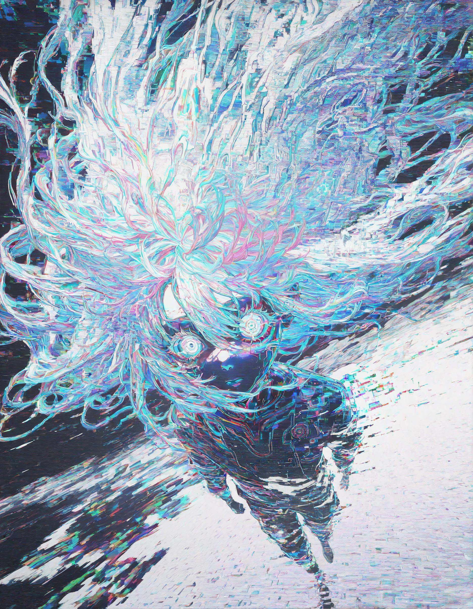 vibrant colors,  glitch art,  digital distortion on Tensor.Art