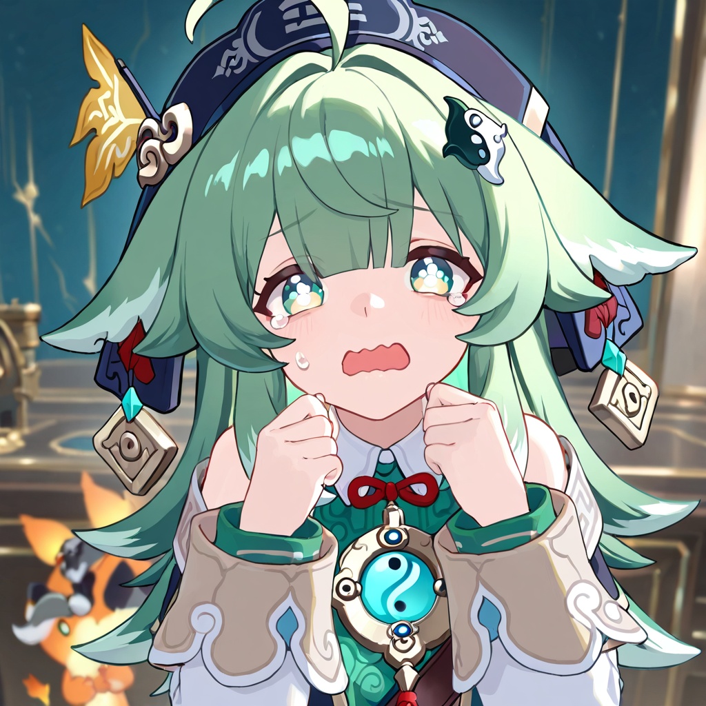 Huohuo (honkai star rail),  green hair,  ahoge on Tensor.Art