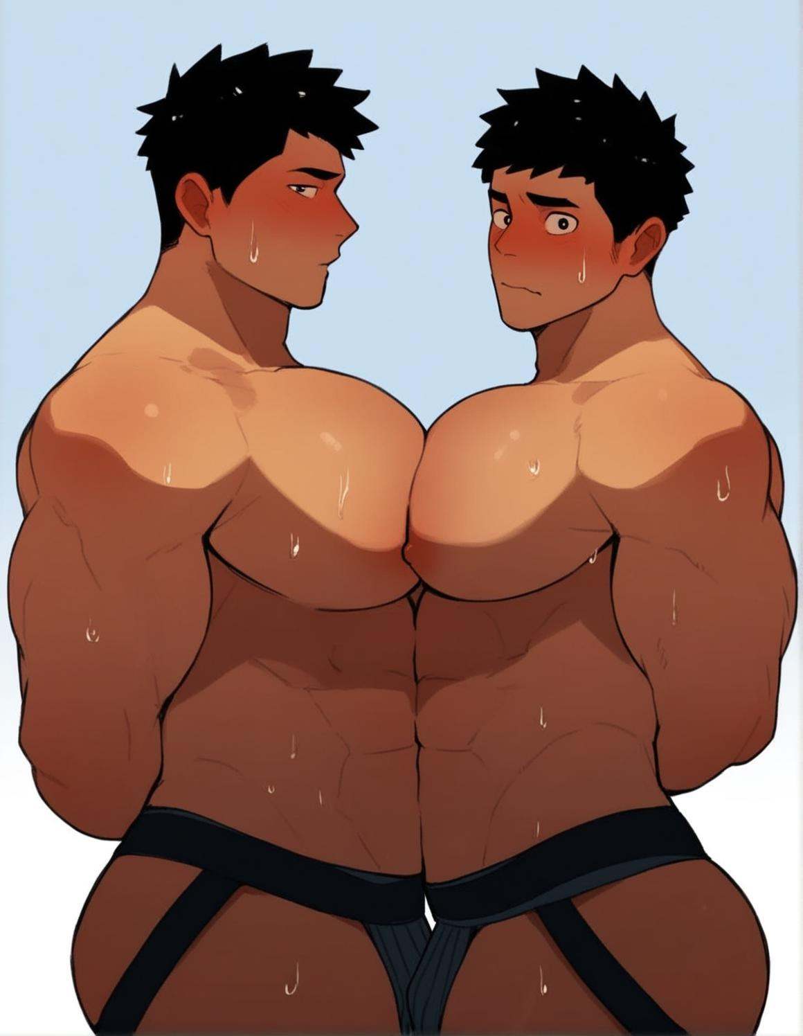 best quality,  interracial,  short hair on Tensor.Art