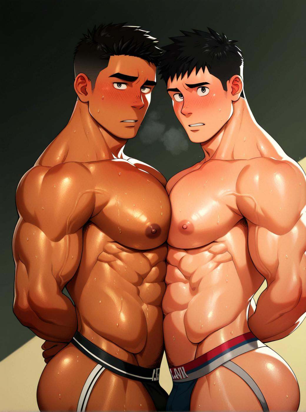best quality,  interracial,  short hair on Tensor.Art
