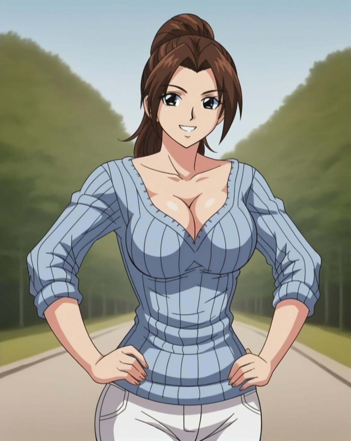 kini,  1girl,  brown hair on Tensor.Art