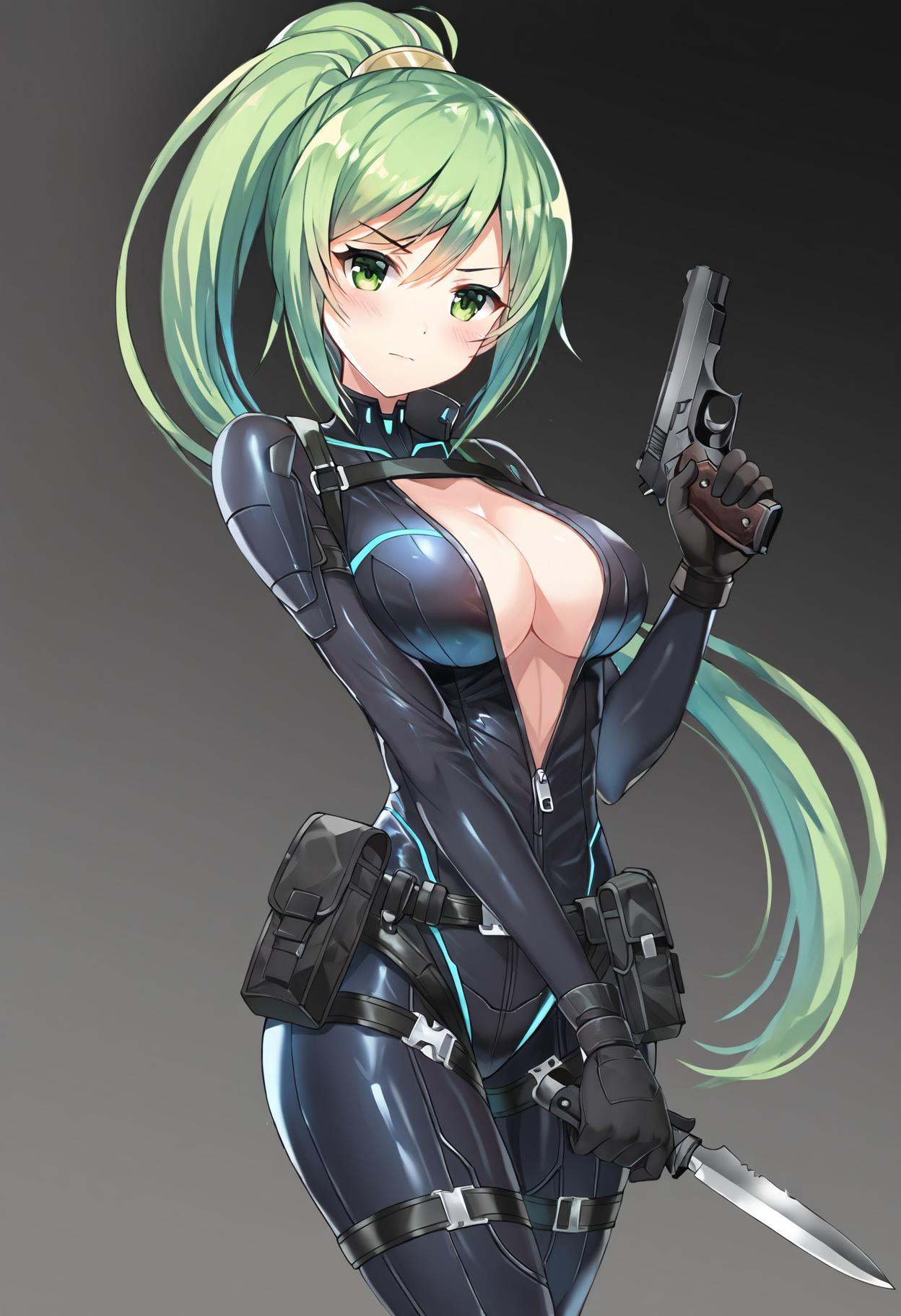 1girl,  reeve,  green hair on Tensor.Art