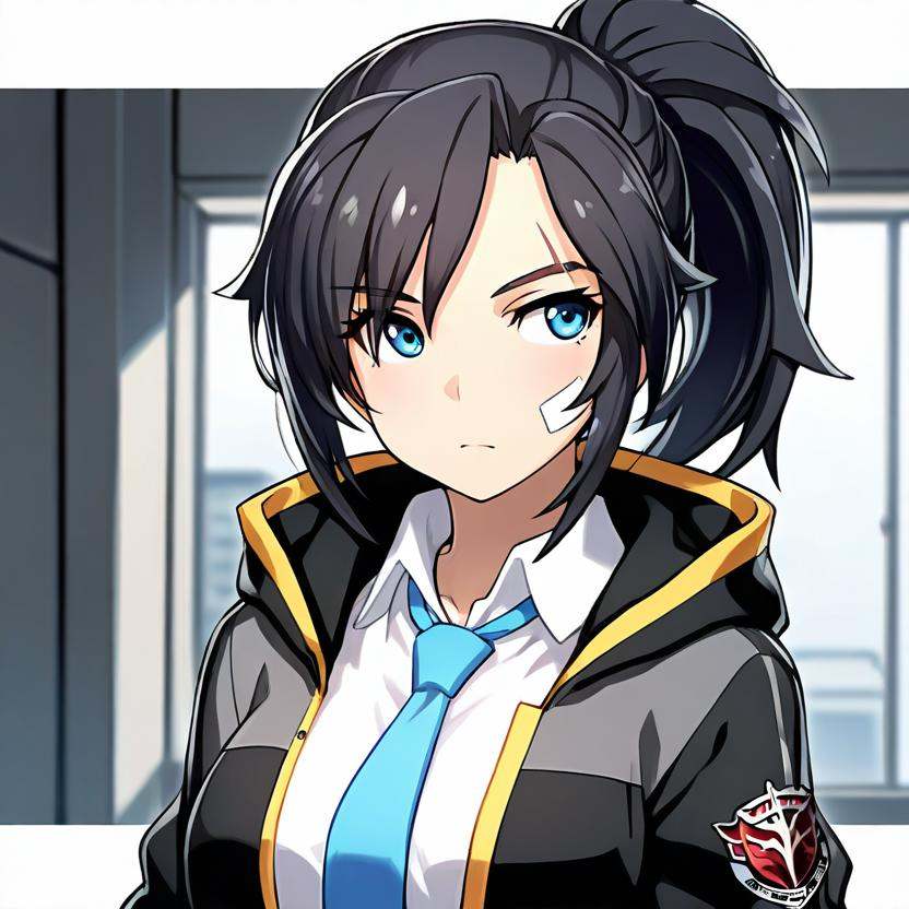 1girl,  jinsepatsu,  black hair on Tensor.Art