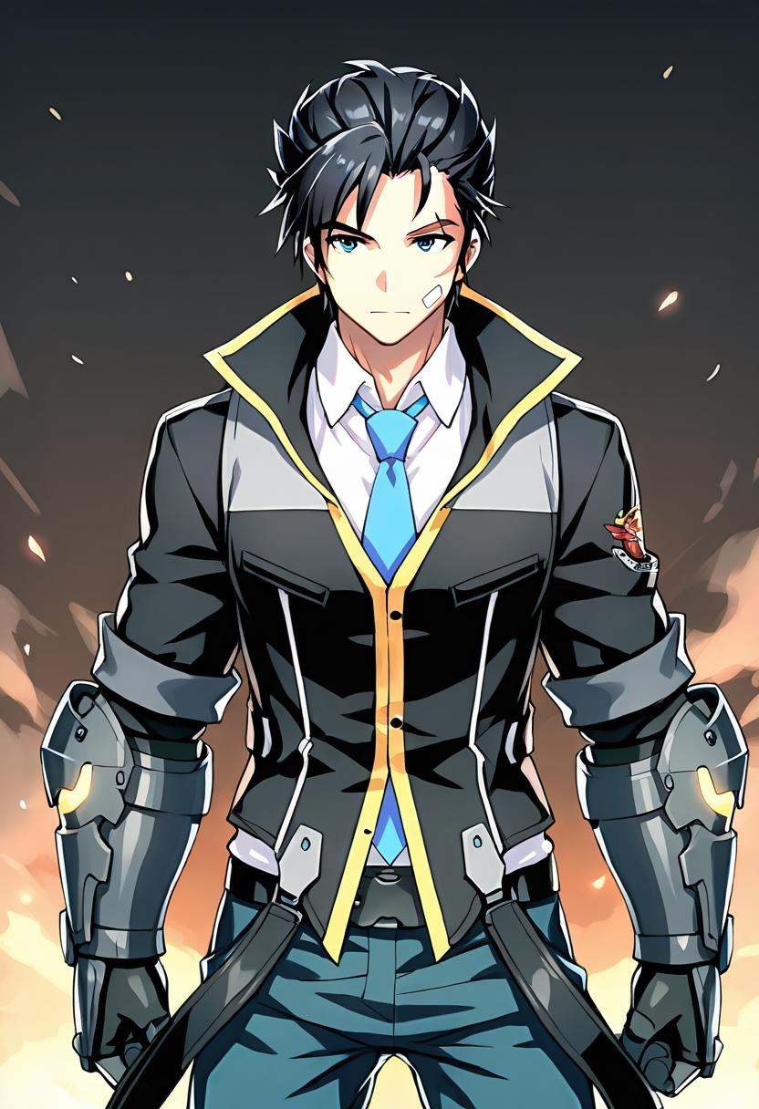 1boy,  jinsepatsu,  black hair on Tensor.Art