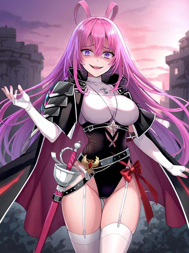 1GIRL,  lupan,  shock-pink hair on Tensor.Art
