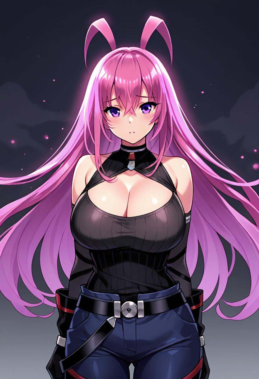 1GIRL,  lupan,  shock-pink hair on Tensor.Art