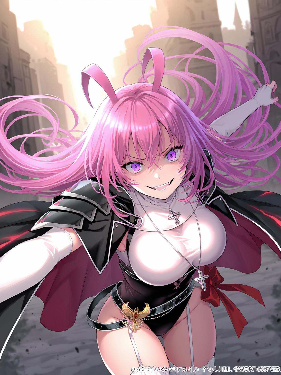 1GIRL,  lupan,  shock-pink hair on Tensor.Art