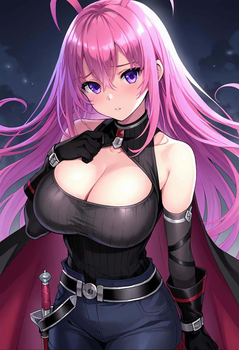 1GIRL,  lupan,  shock-pink hair on Tensor.Art