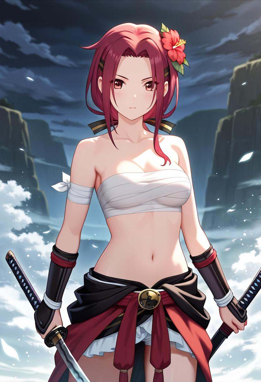 1girl,  tachiarairuka,  red hair on Tensor.Art