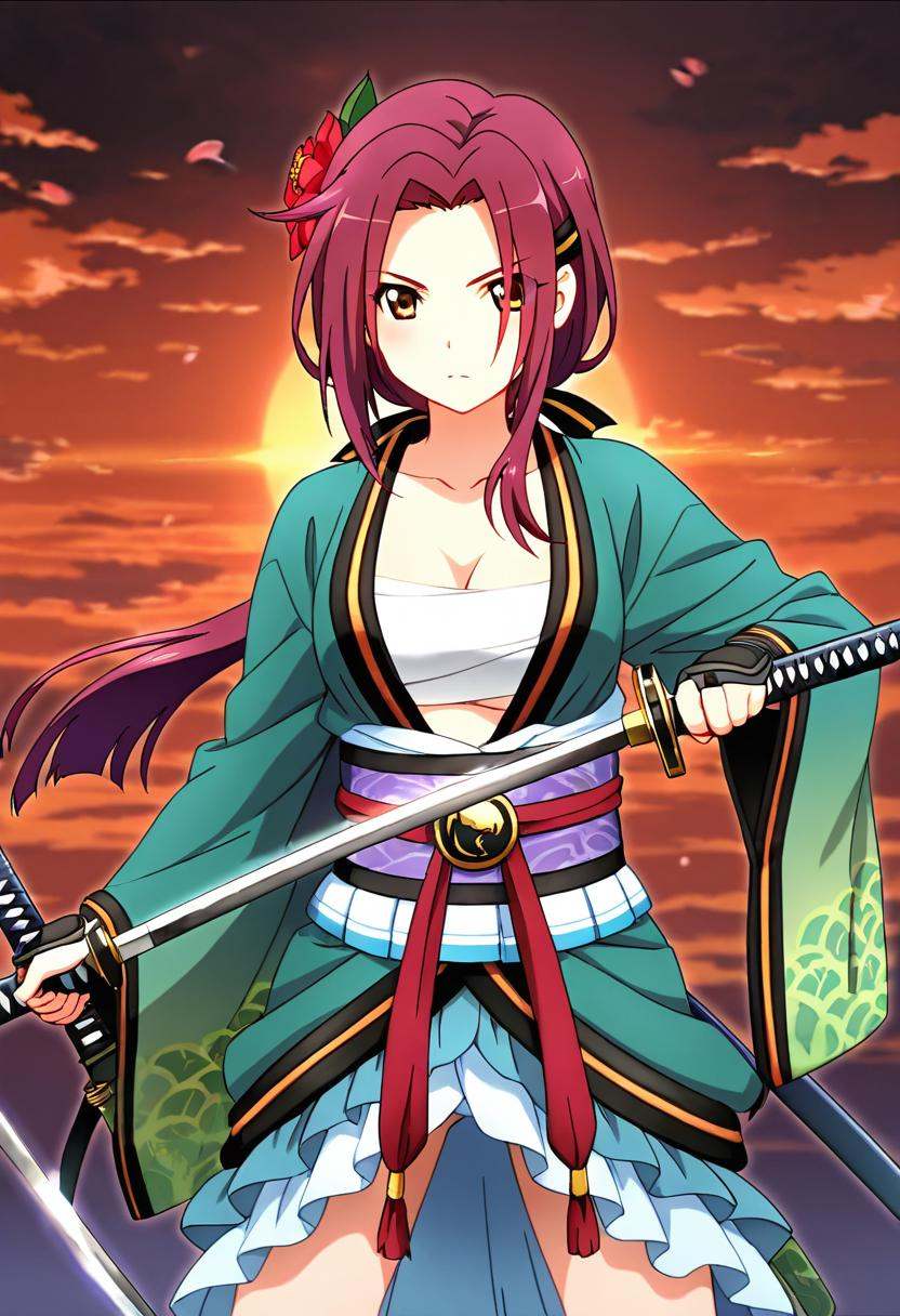 1girl,  tachiarairuka,  red hair on Tensor.Art