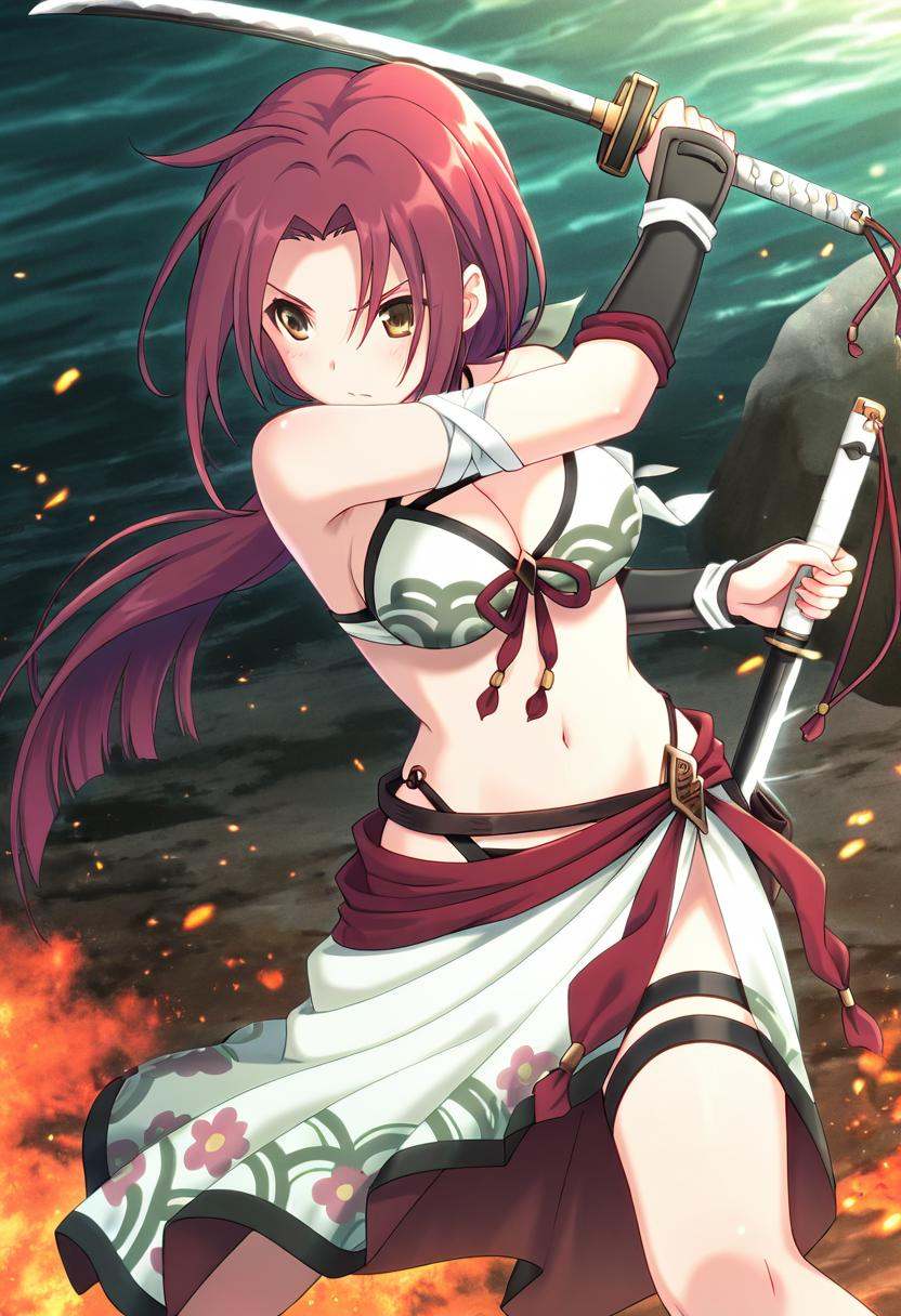 1girl,  tachiarairuka,  red hair on Tensor.Art