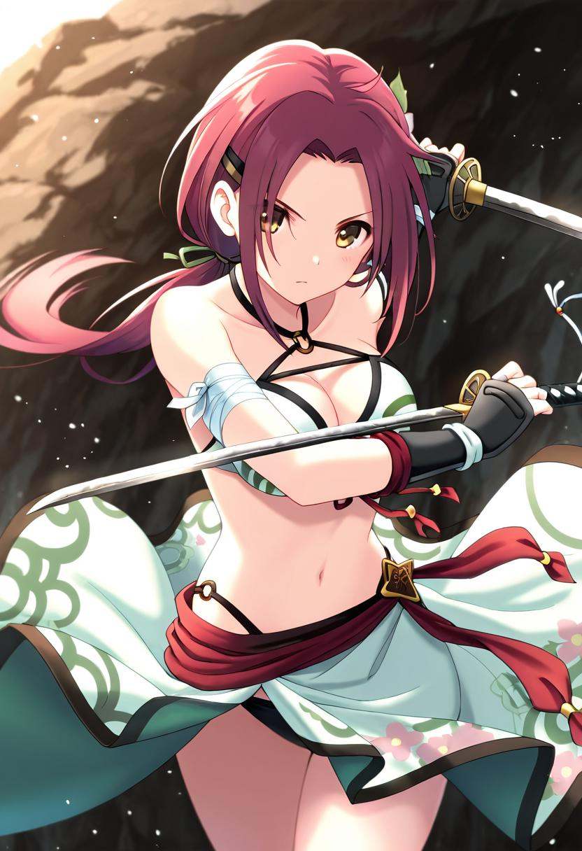 1girl,  tachiarairuka,  red hair on Tensor.Art