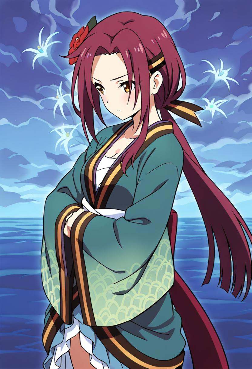 1girl,  tachiarairuka,  red hair on Tensor.Art