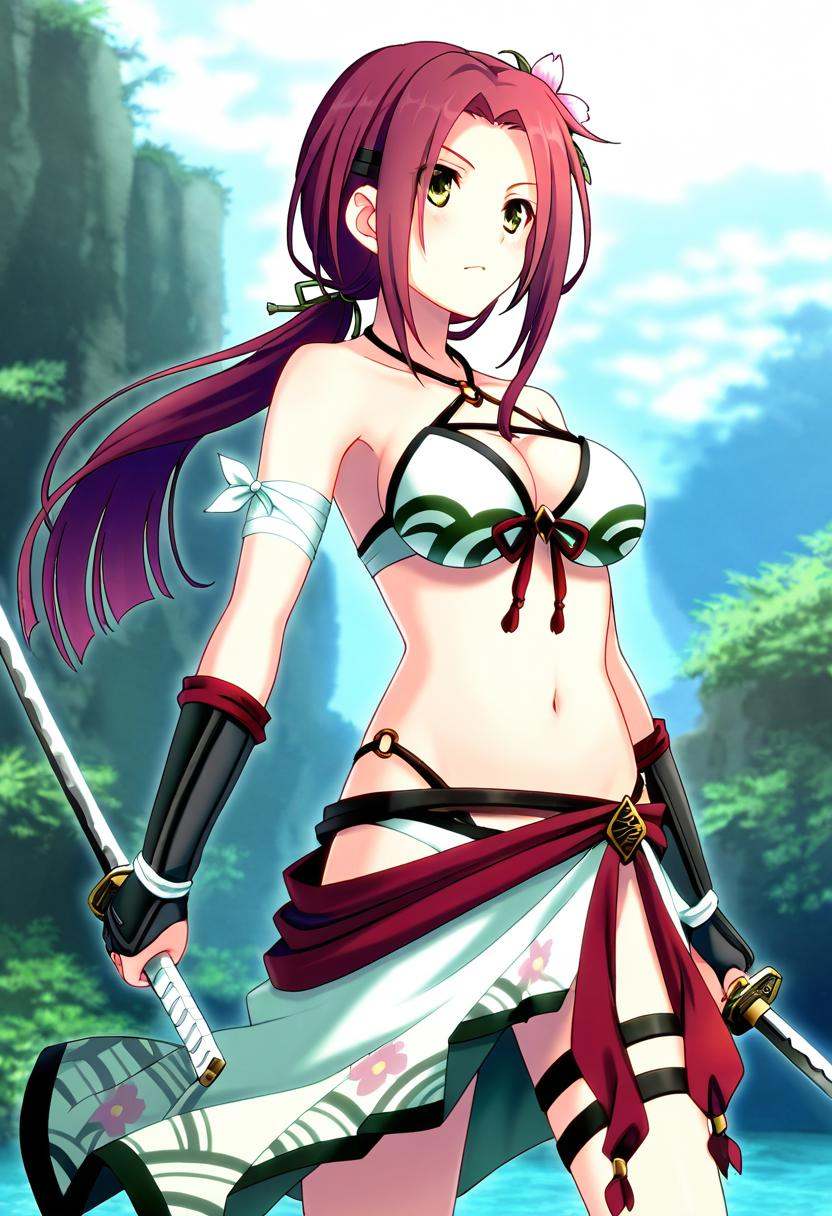 1girl,  tachiarairuka,  red hair on Tensor.Art
