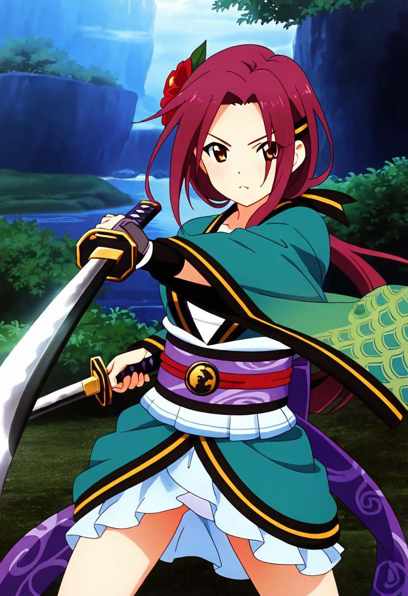 1girl,  tachiarairuka,  red hair on Tensor.Art