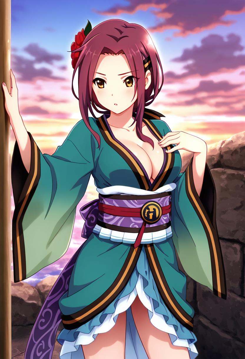 1girl,  tachiarairuka,  red hair on Tensor.Art