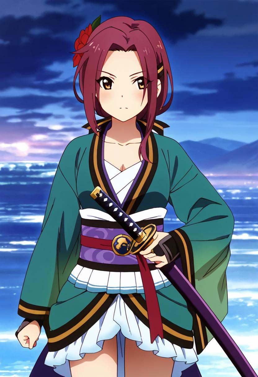 1girl,  tachiarairuka,  red hair on Tensor.Art