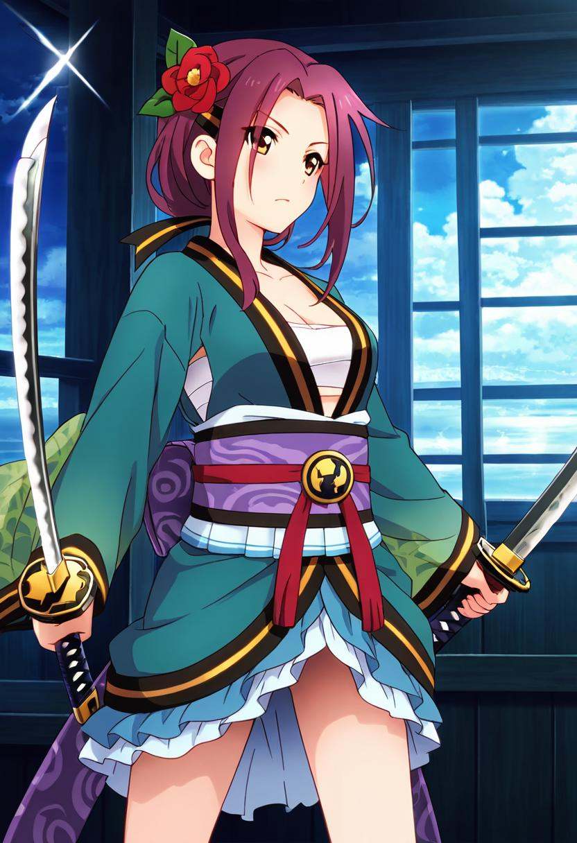 1girl,  tachiarairuka,  red hair on Tensor.Art