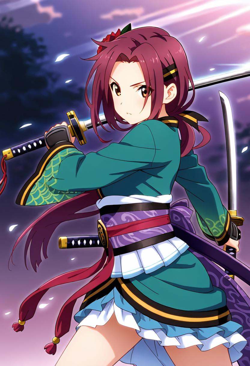 1girl,  tachiarairuka,  red hair on Tensor.Art