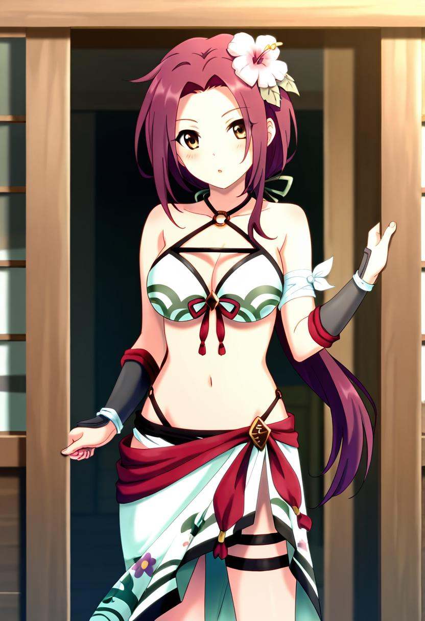 1girl,  tachiarairuka,  red hair on Tensor.Art