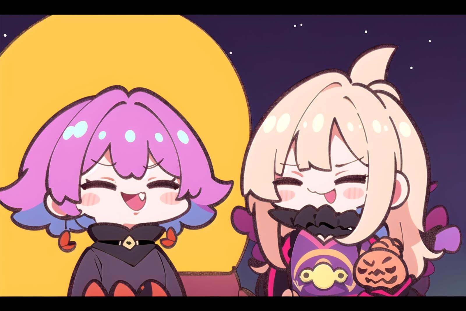 AGGA_ST019,  ? 2girls 817k? barefoot 300k? blonde hair 1.2M? blush stickers 72k? candy 40k? chibi 176k? closed eyes 533k?...