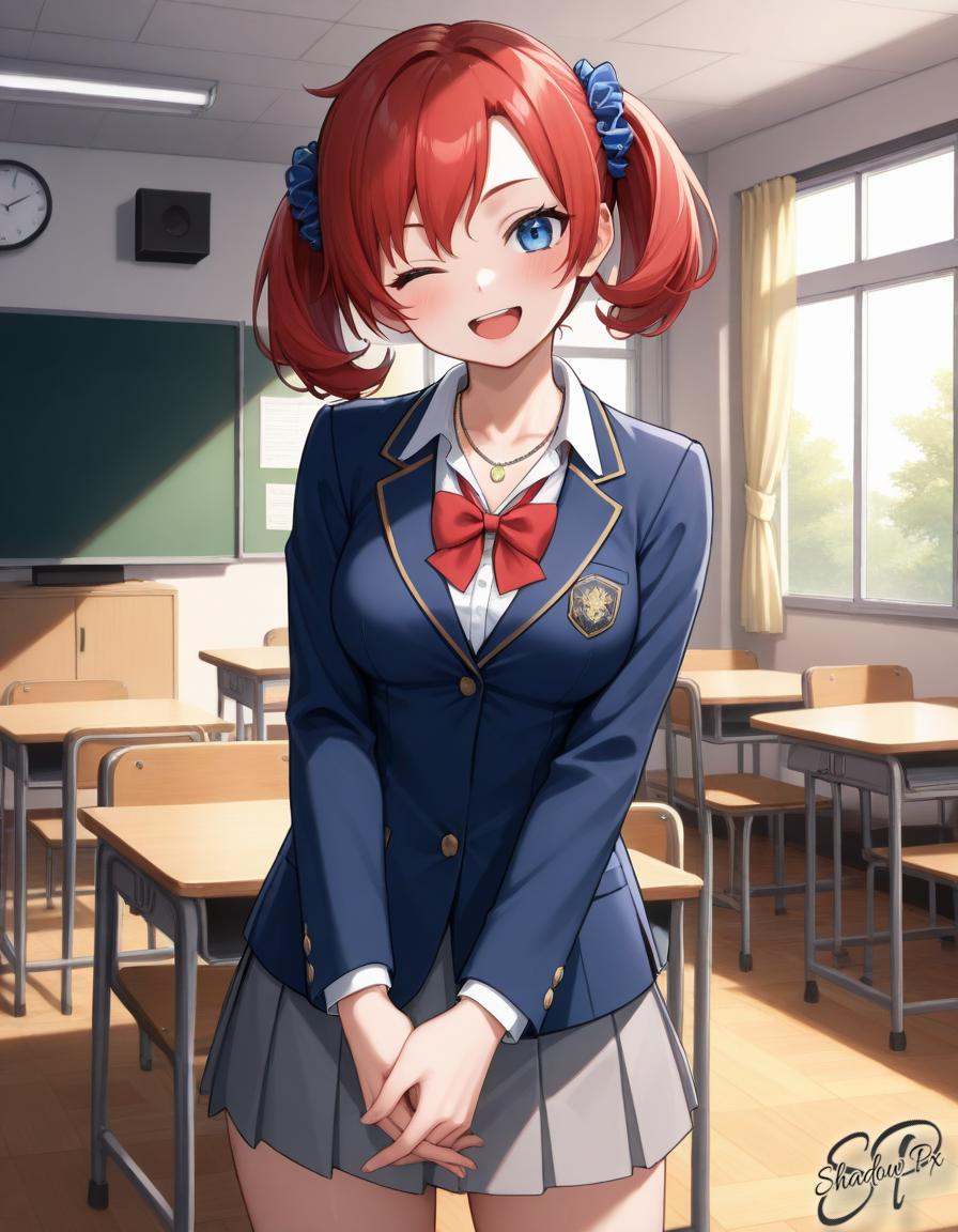N0k14,  twintails,  red hair on Tensor.Art