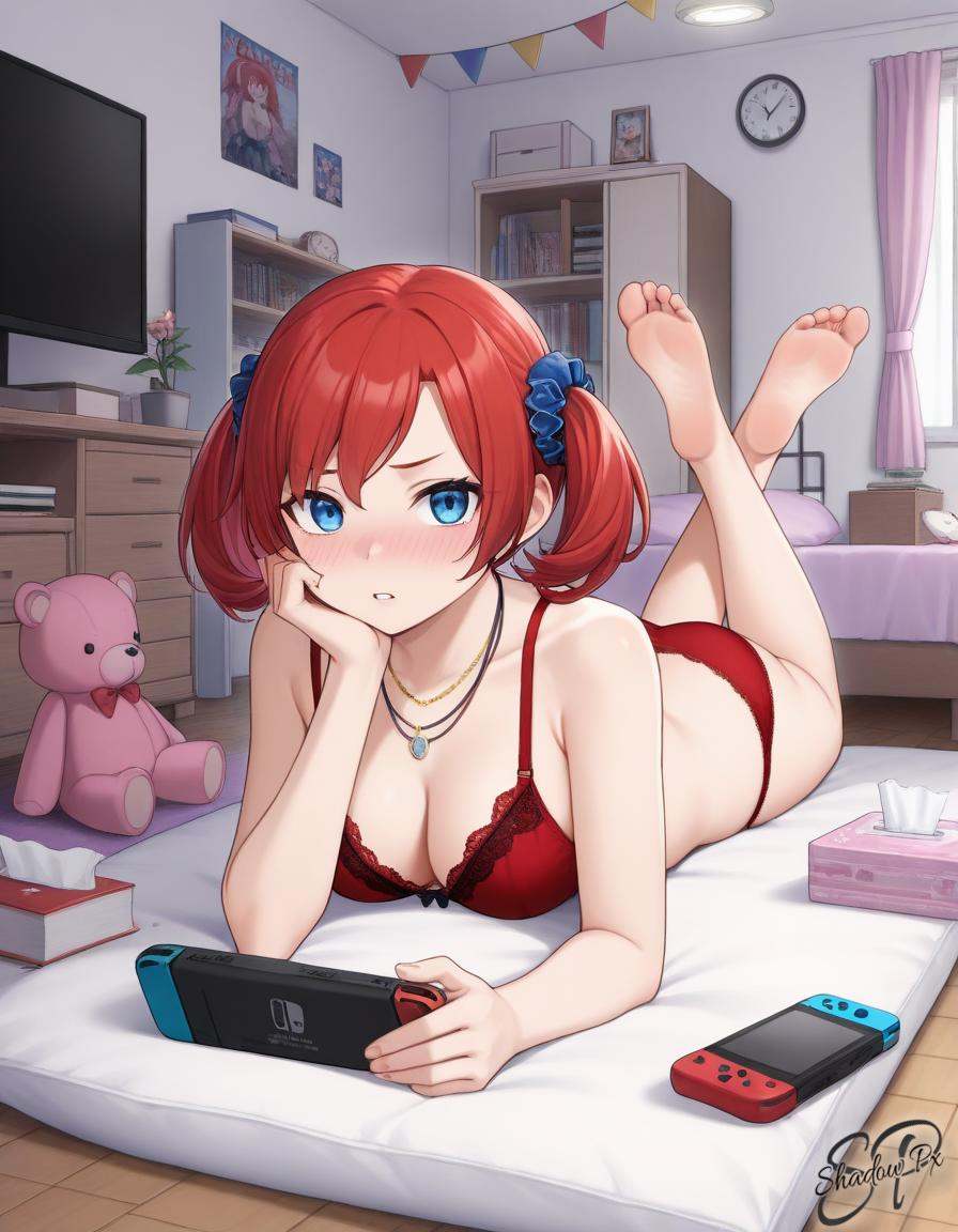 N0k14,  twintails,  red hair on Tensor.Art