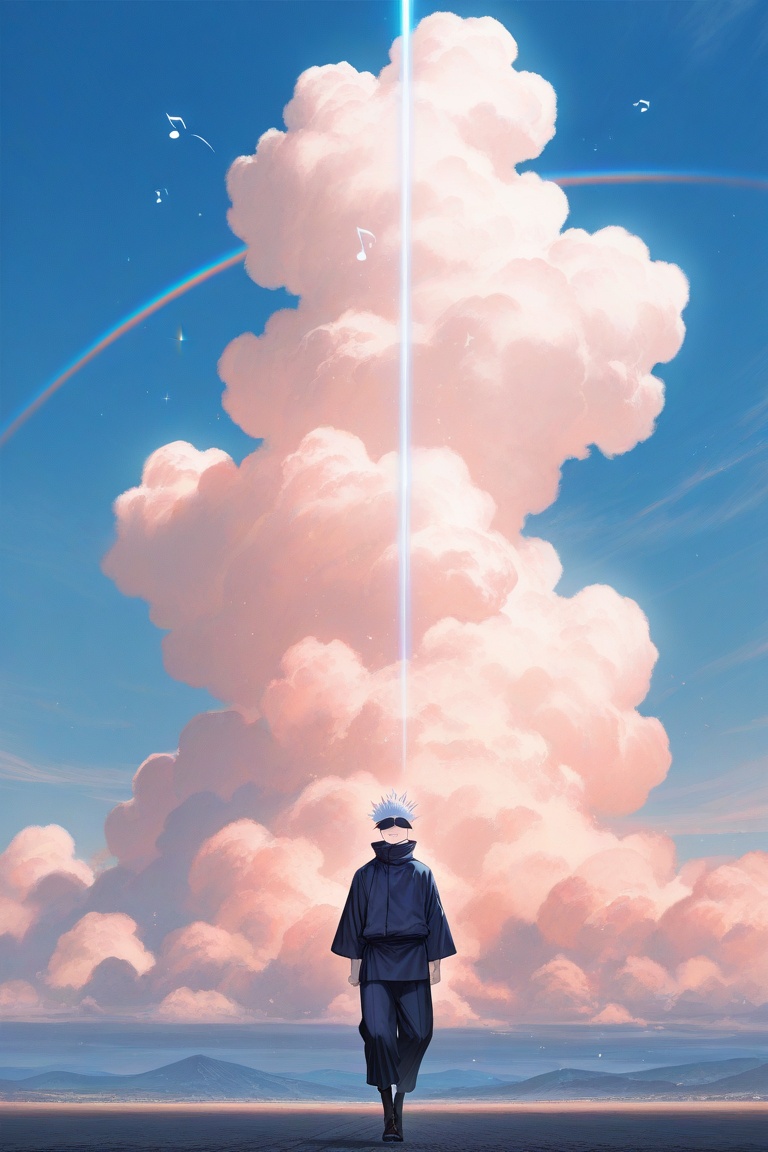 gojou satoru,  gojou satoru \(jujutsu kaisen\),  blindfold on Tensor.Art